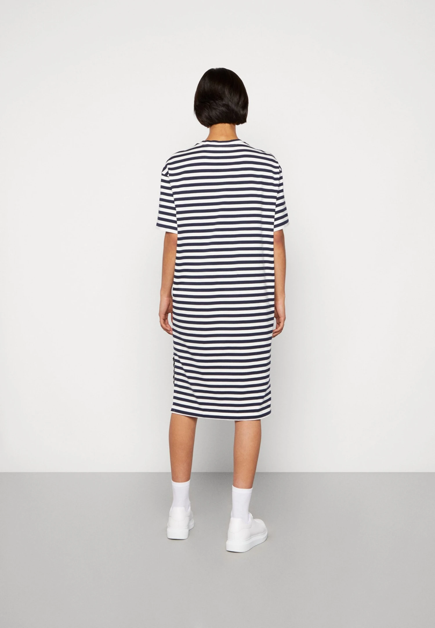 Lacoste Robe En Jersey - Marine/Farine – Image 3