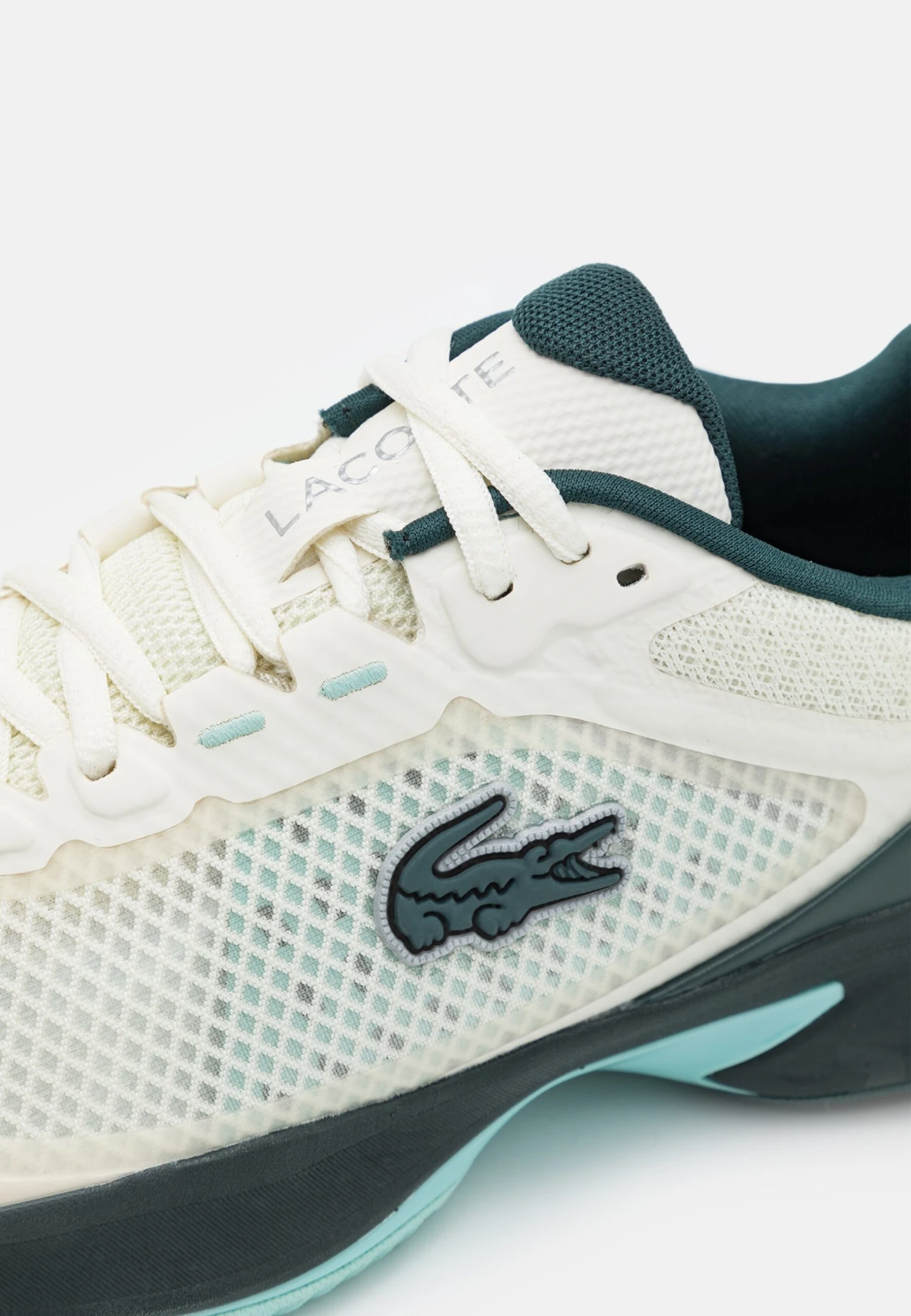 Lacoste Sport Tech Point - Chaussures De Tennis Pour Terre-Battueerre Battue - Off White/Dark Green – Image 6