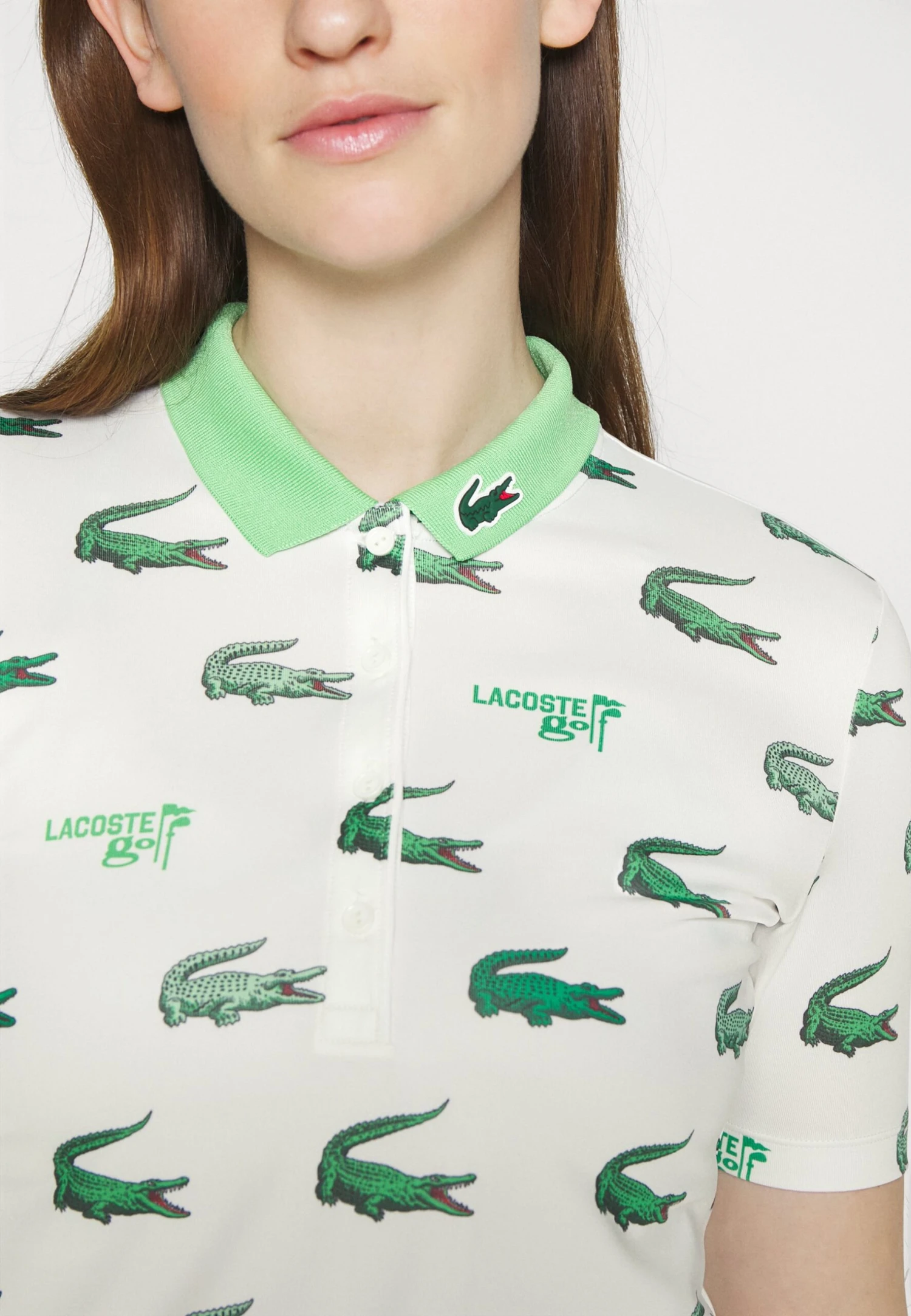 Lacoste Sport Golf Print - Polo - Flour/Liamone – Image 6
