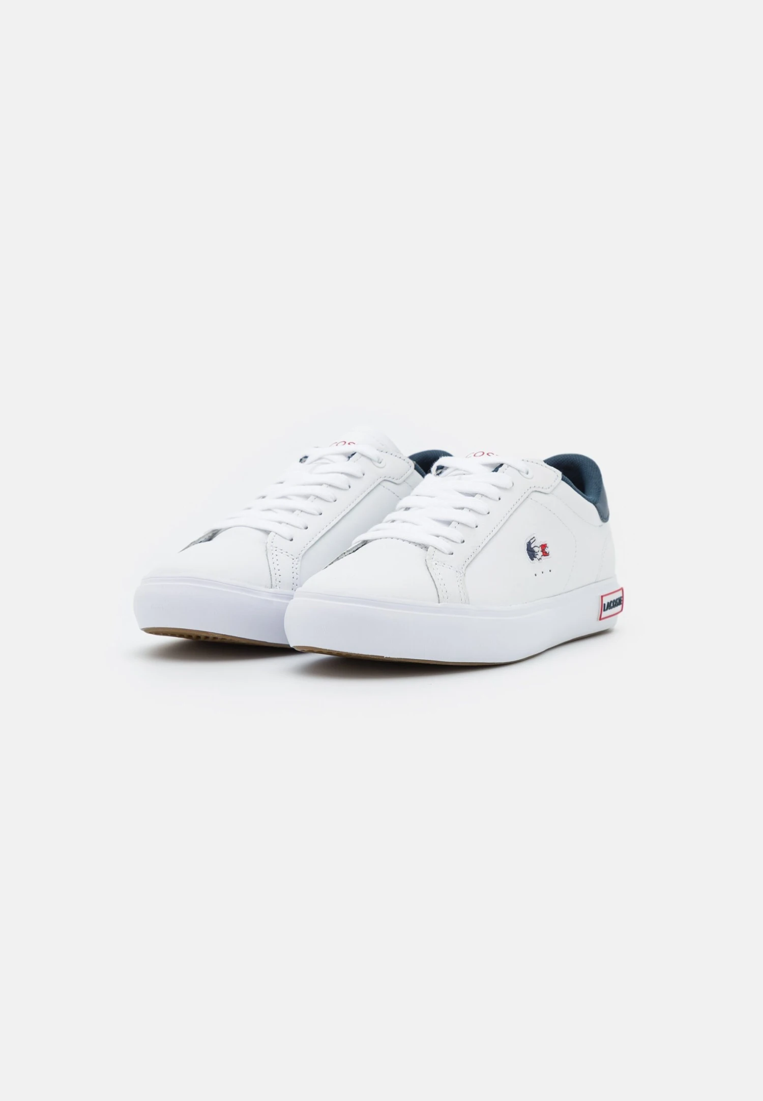Lacoste Powercourt - Baskets Basses - White/Navy/Red – Image 3