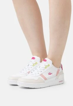 Lacoste T-Clip - Baskets Basses - White/Pink
