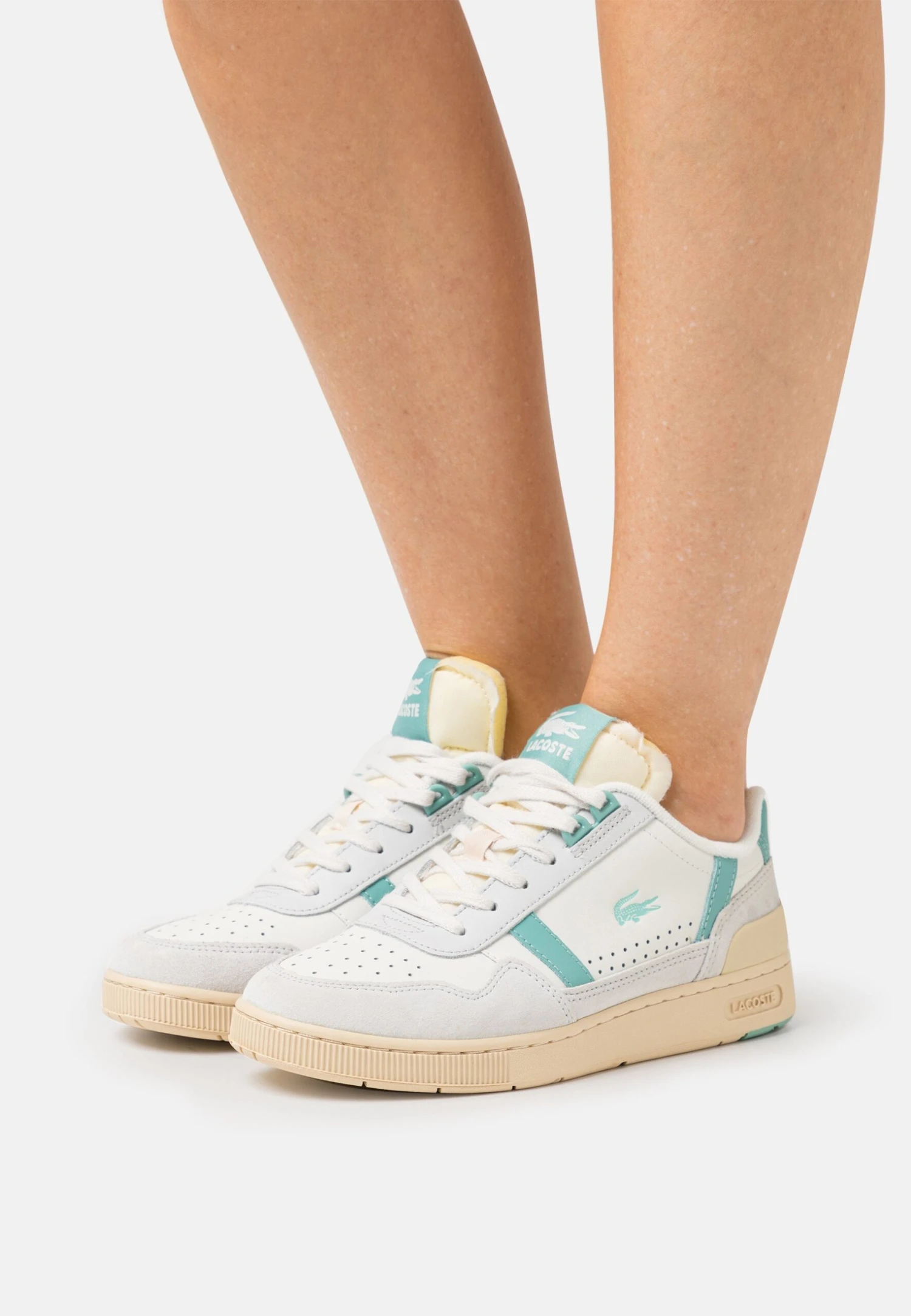 Lacoste T-Clip - Baskets Basses - Off White/Light Grey