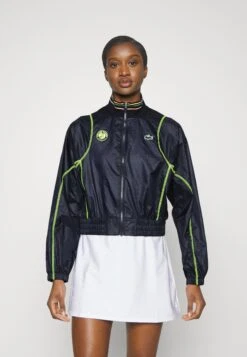 Lacoste Sport Tennis Jacket - Veste Imperméable - Navy Blue/Electric Yellow