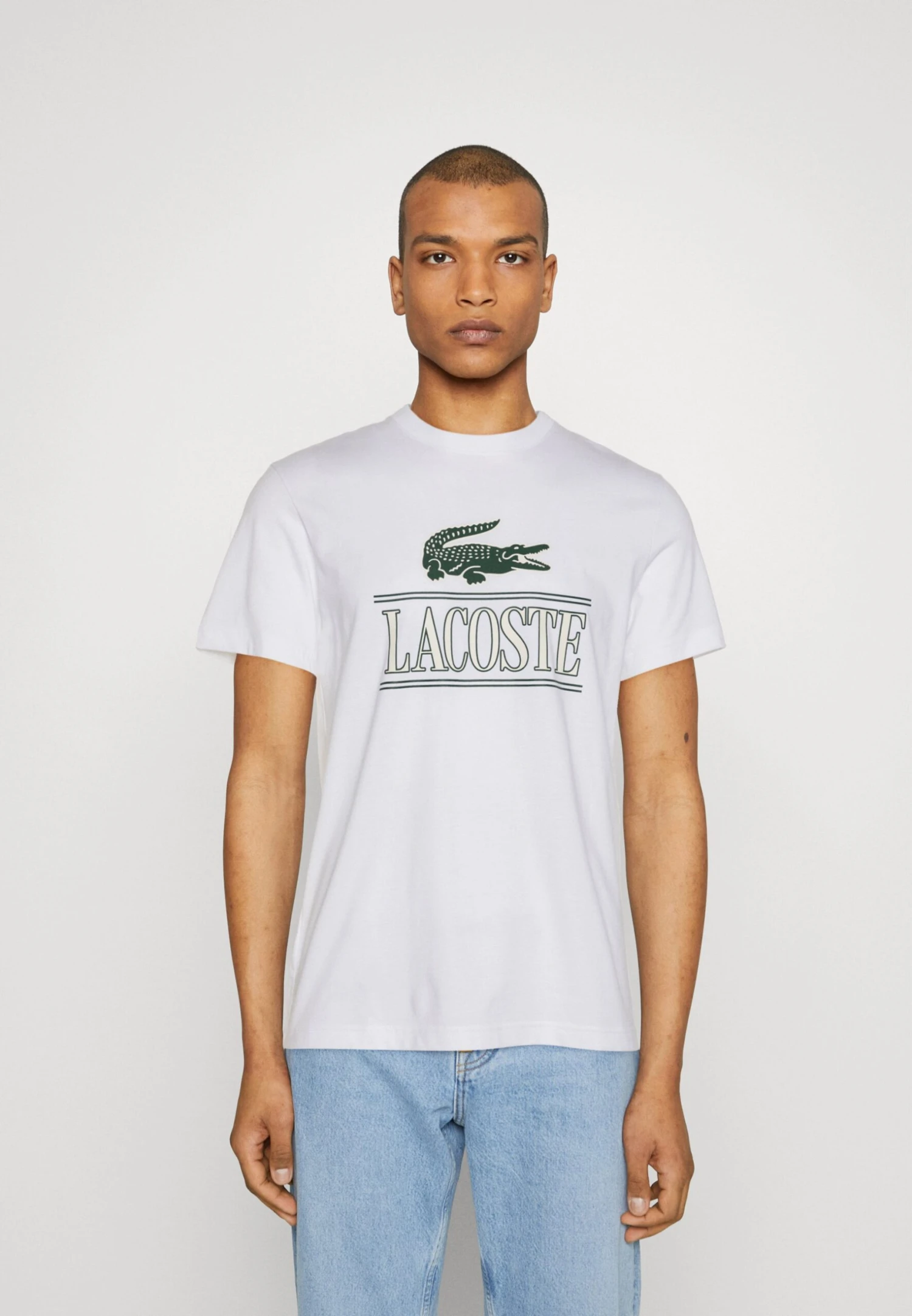 Lacoste Unisex - T-Shirt Imprimé - White