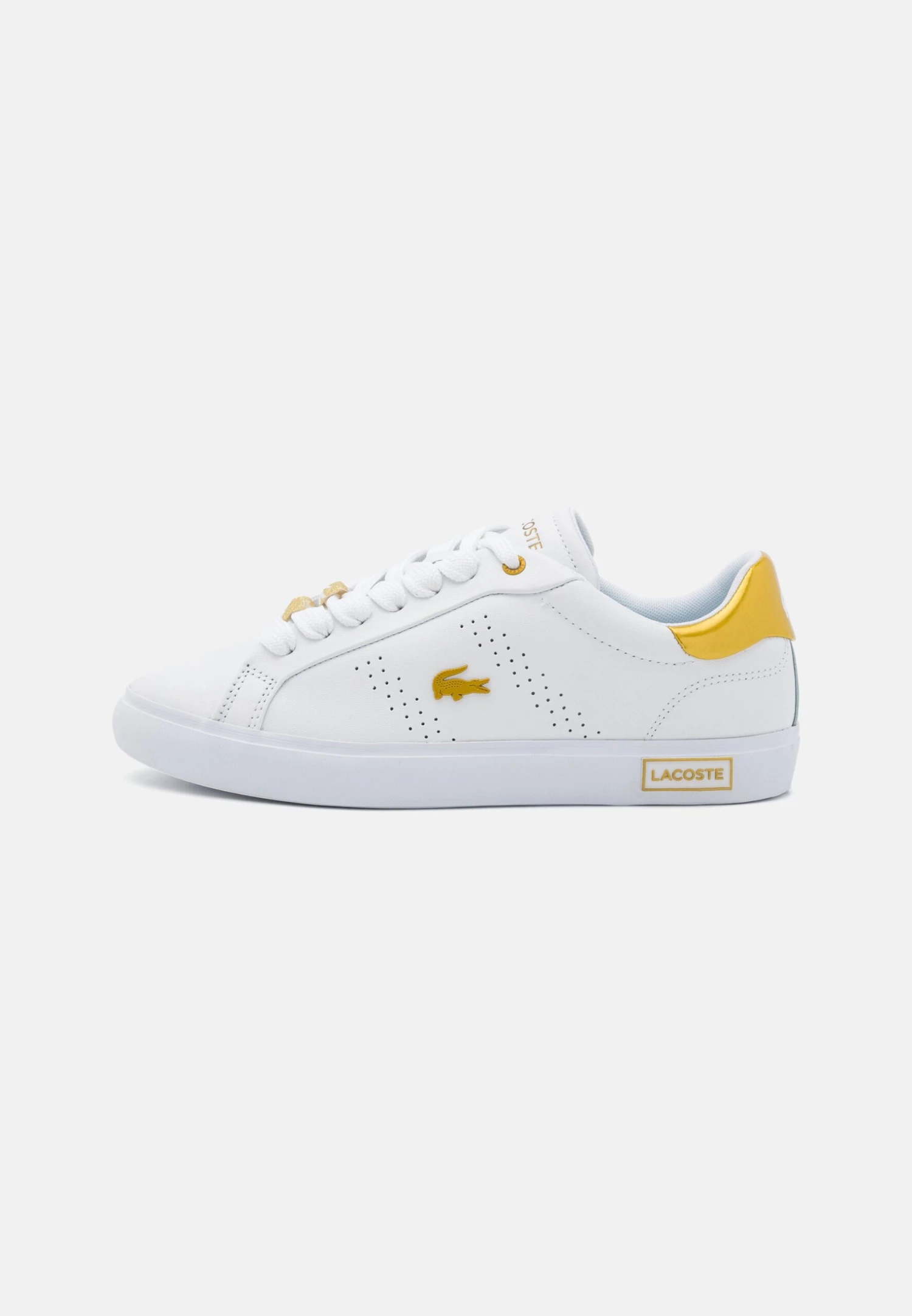 Lacoste Powercourt - Baskets Basses - White/Gold – Image 2