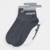 Lacoste Sport Ankle Sock 2 Pack Unisex - Chaussettes De Sport - Pitch Chine/White