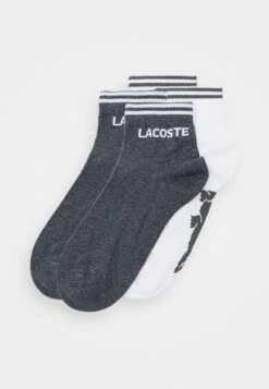 Lacoste Sport Ankle Sock 2 Pack Unisex - Chaussettes De Sport - Pitch Chine/White