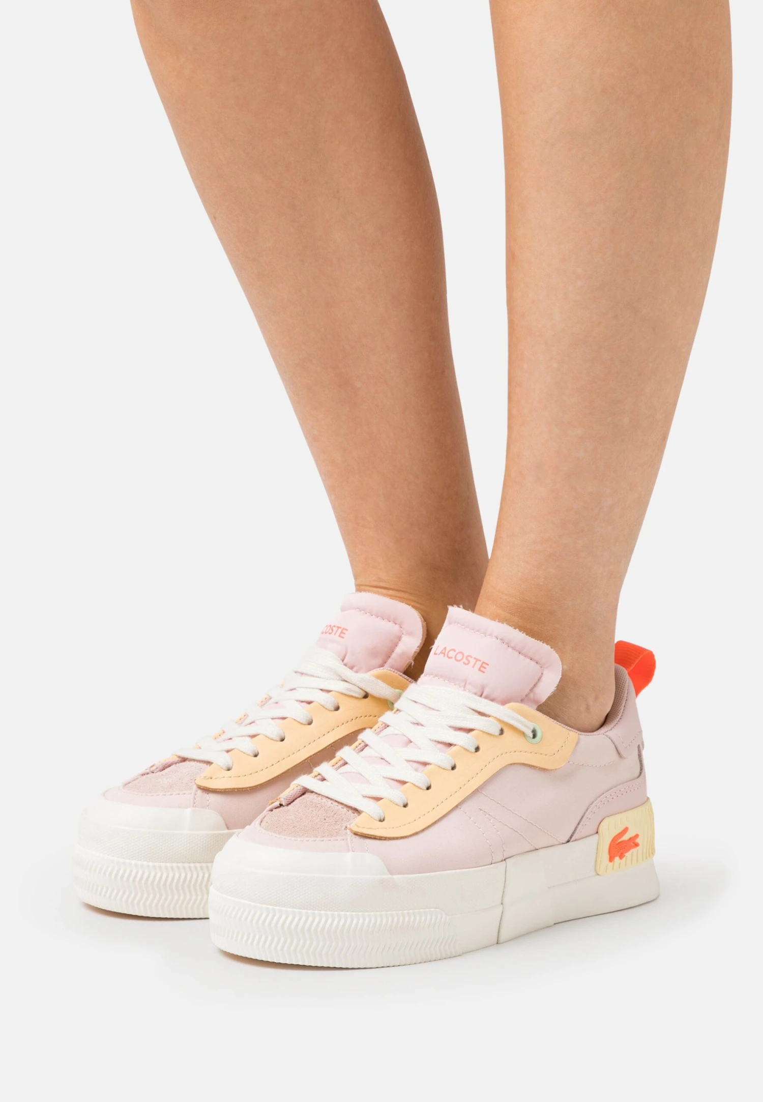 Lacoste Platform - Baskets Basses - Lightt Pink/Light Yellow