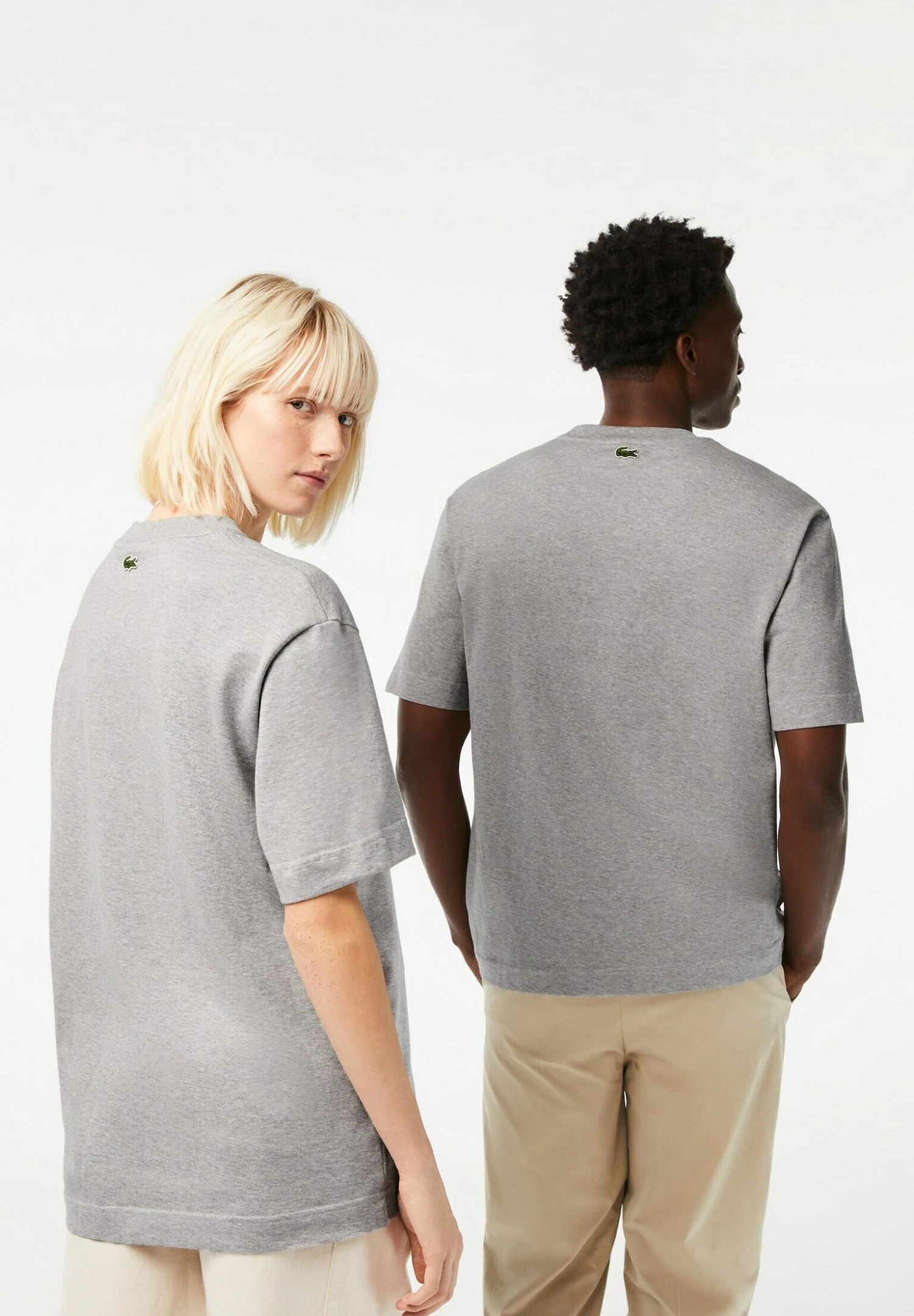 Lacoste Tee-Homme - T-Shirt Basique - Gris Chiné – Image 2