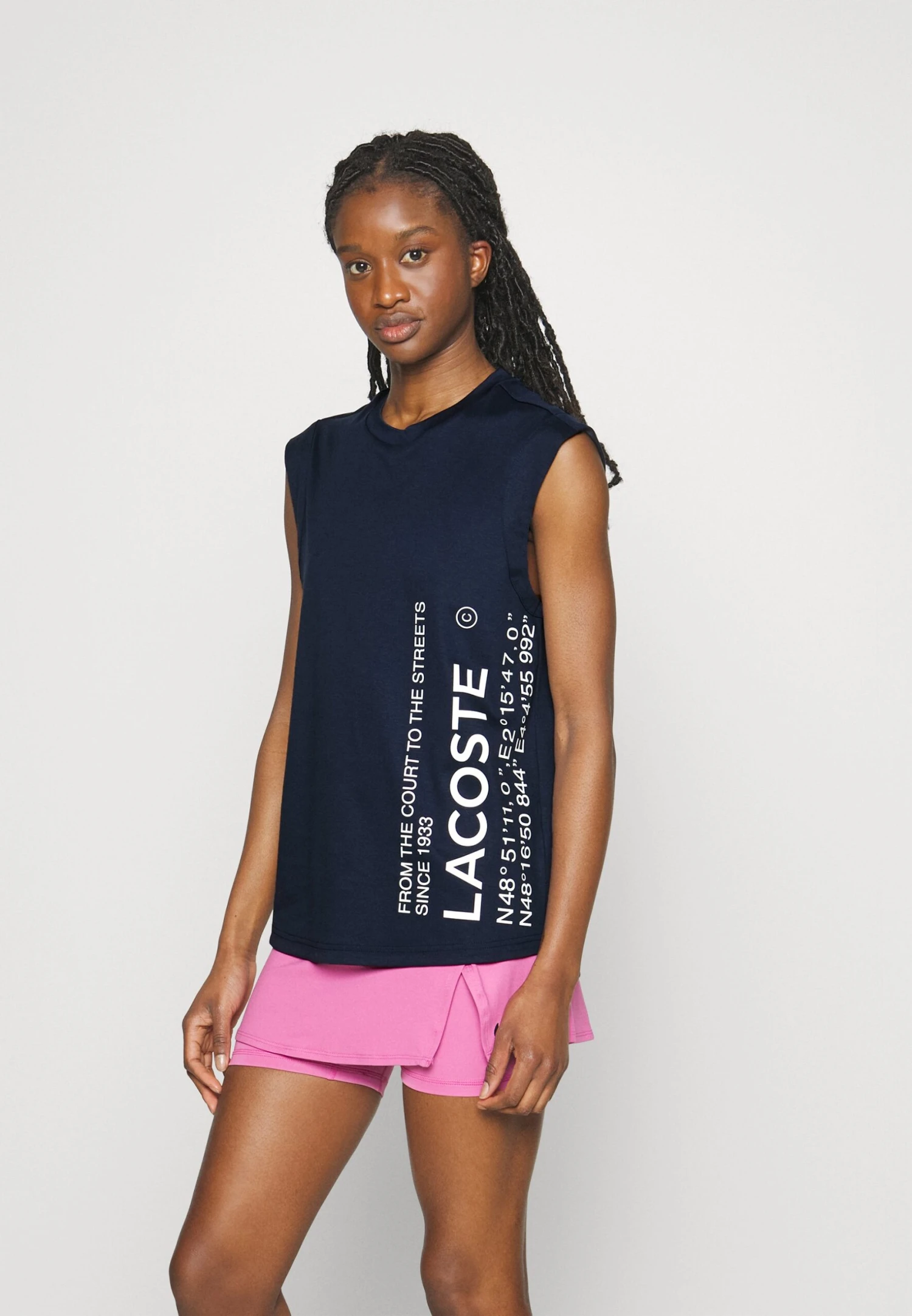 Lacoste Sport Tank Active - T-Shirt Imprimé - Bleu Marine
