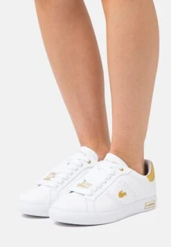 Lacoste Powercourt - Baskets Basses - White/Gold