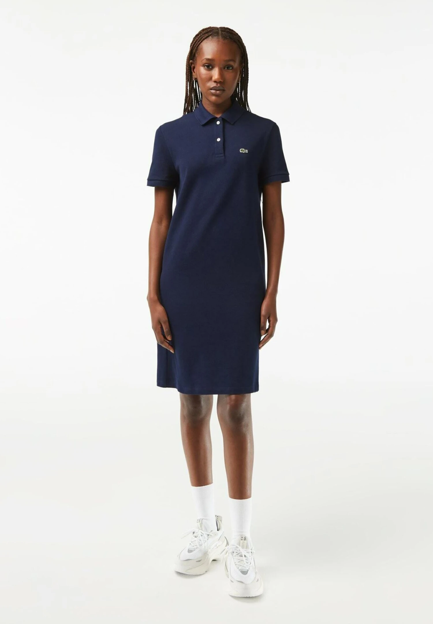 Lacoste Robe En Jersey - Bleu Marine
