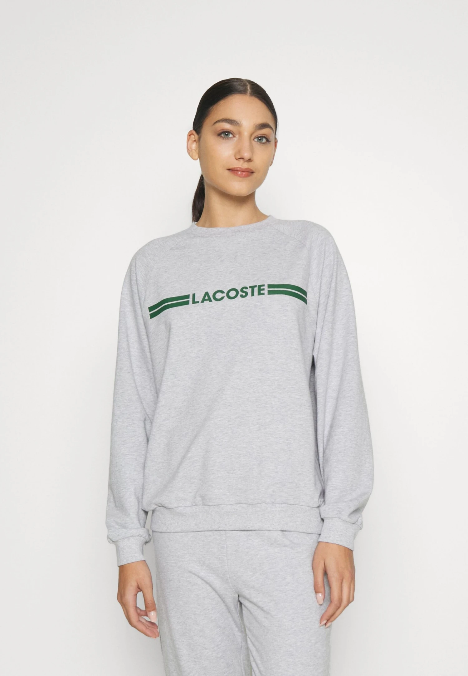 Lacoste Haut De Pyjama - Silver Chine/Green