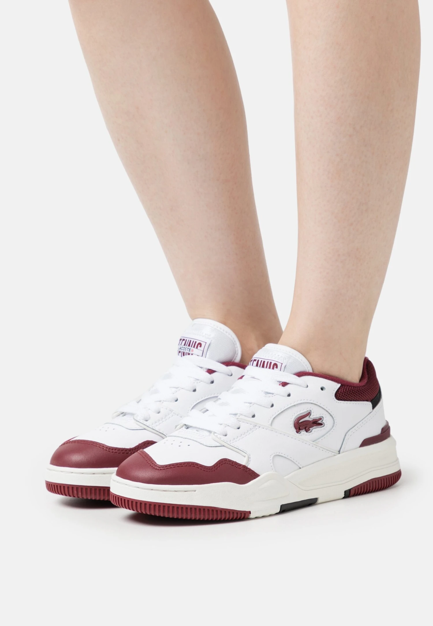 Lacoste Lineshot - Baskets Basses - White/Burgundy