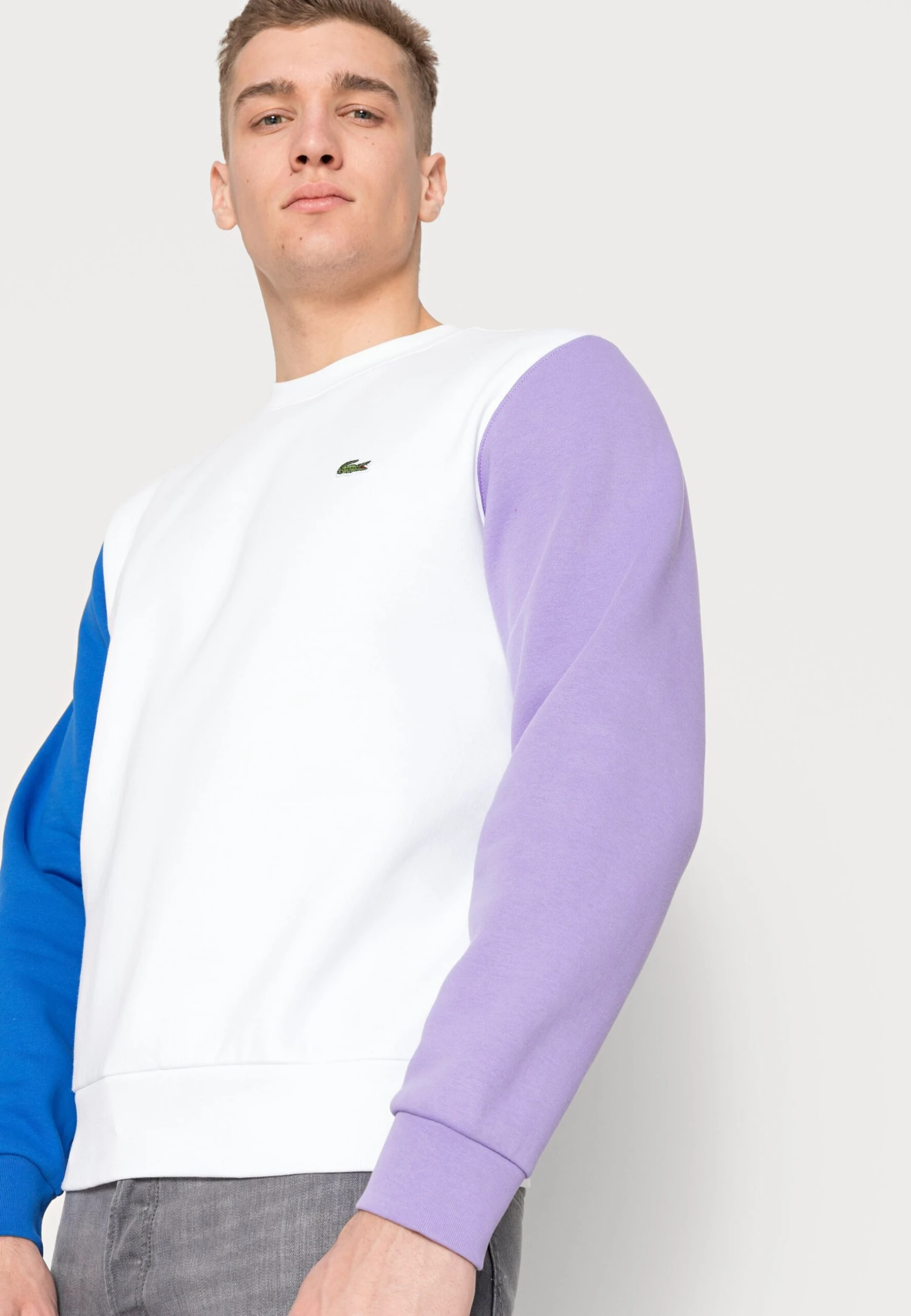 Lacoste Unisex - Sweatshirt - Blanc/Marina Neva – Image 5