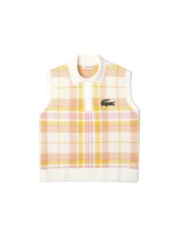 Lacoste Débardeur - Blanc Jaune Orange Clair Rose