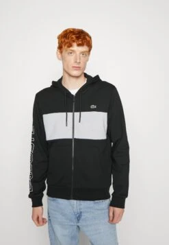 Lacoste Unisex - Sweat Zippé - Black/Silver Chine