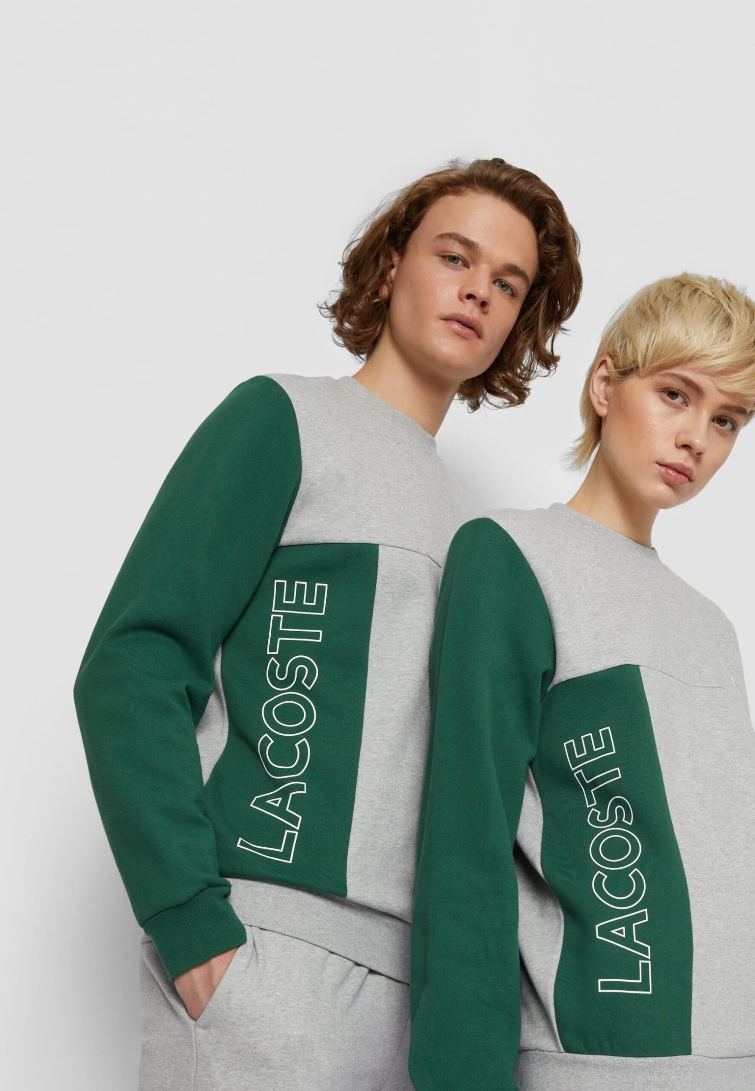 Lacoste Unisex - Sweatshirt - Silver Chine/Green/Navy Blue/Blue Royal – Image 4