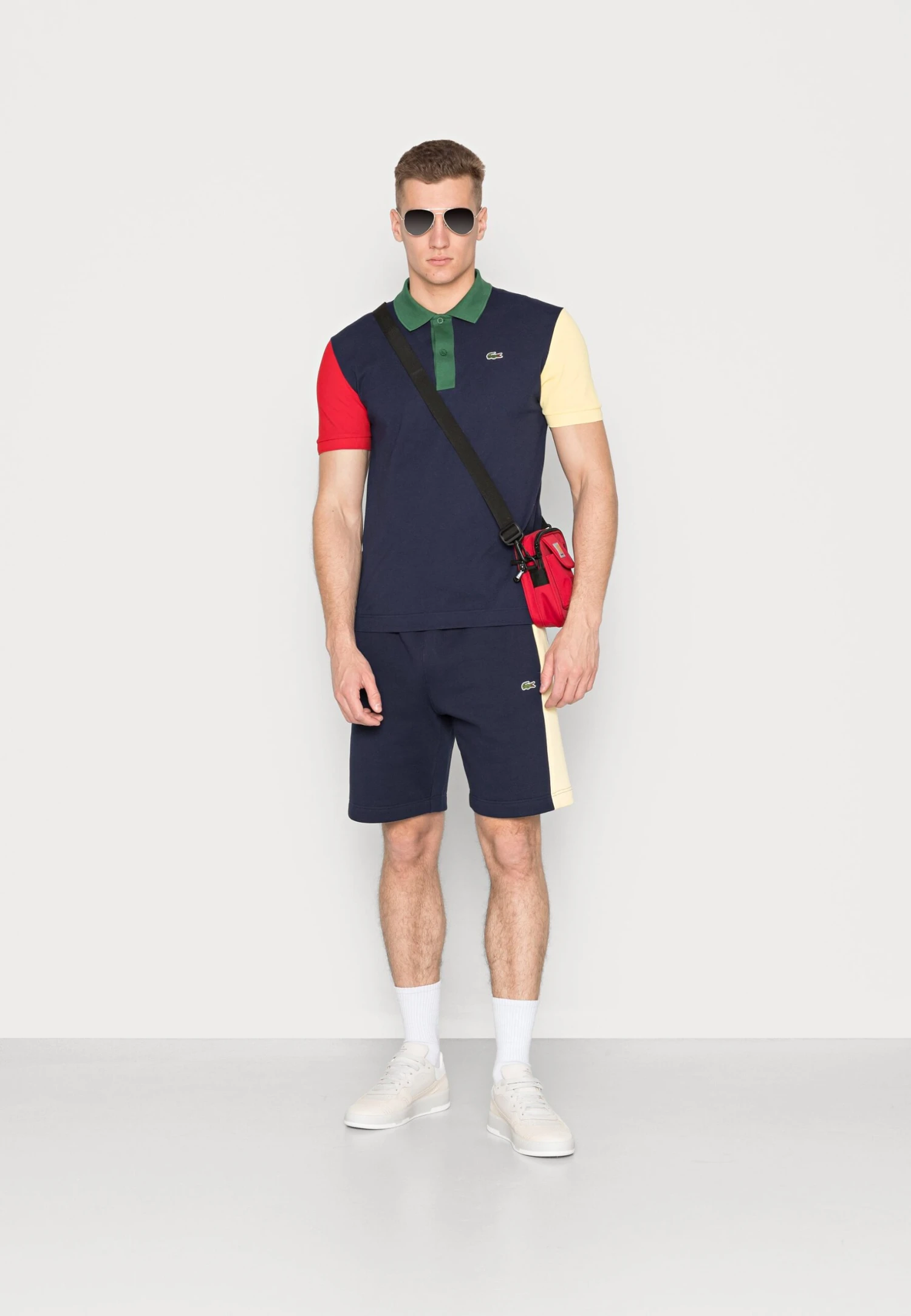 Lacoste Unisex - Polo - Marine/Rouge/Jaune/Vert – Image 2