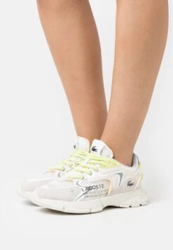 Lacoste Baskets Basses - Off-White/Light Green