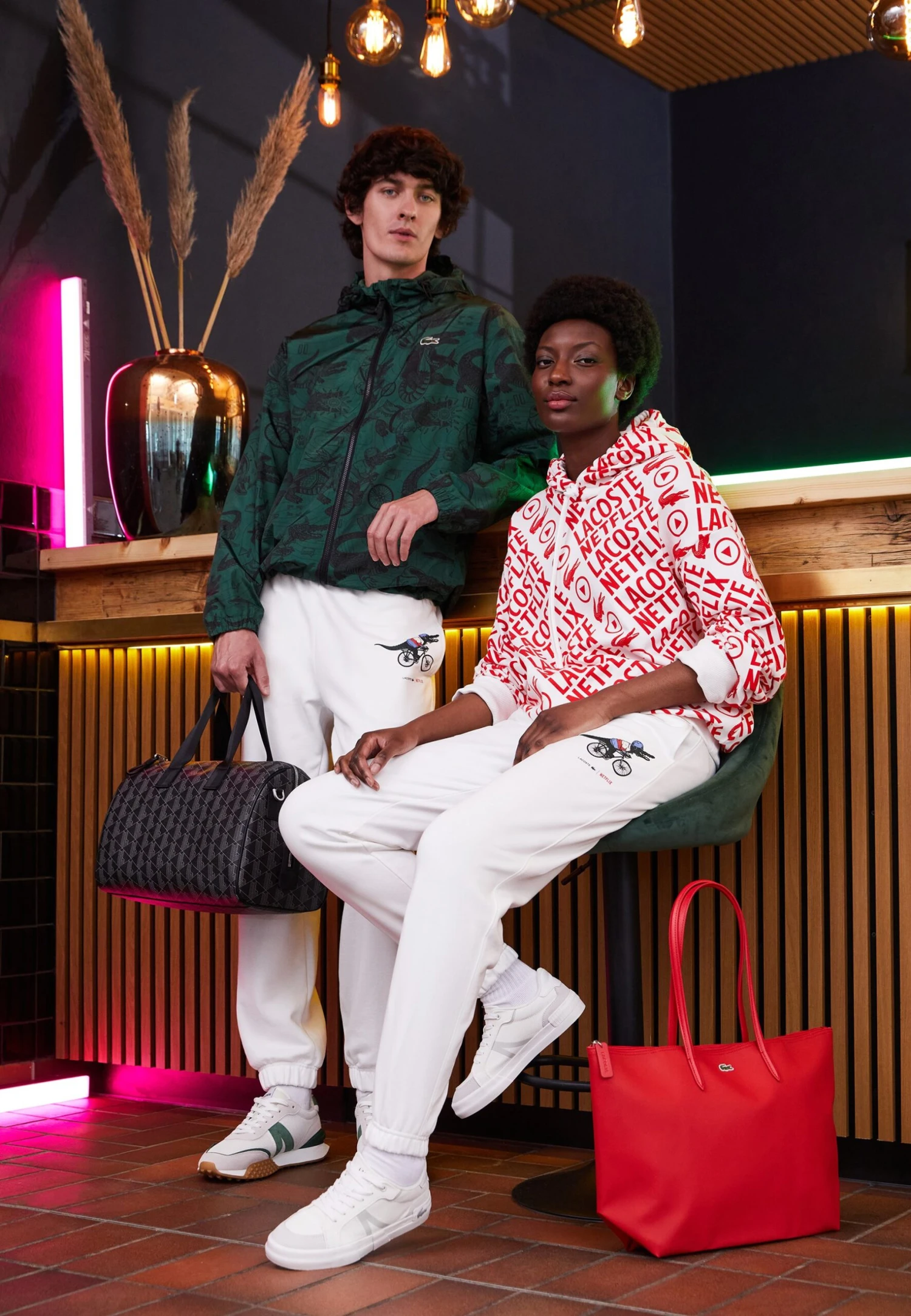 Lacoste X Netflix - Pantalon De Survêtement - Flour