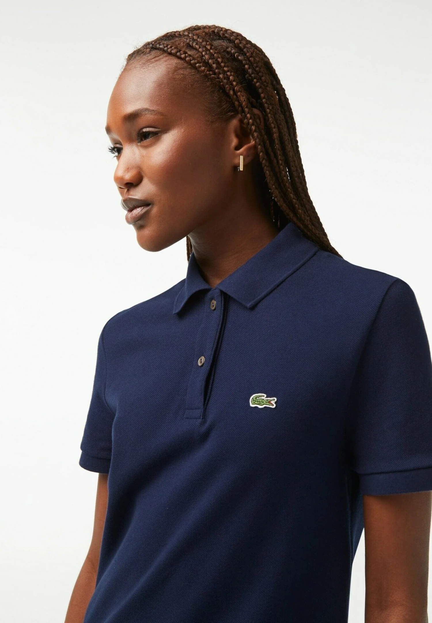 Lacoste Robe En Jersey - Bleu Marine – Image 4