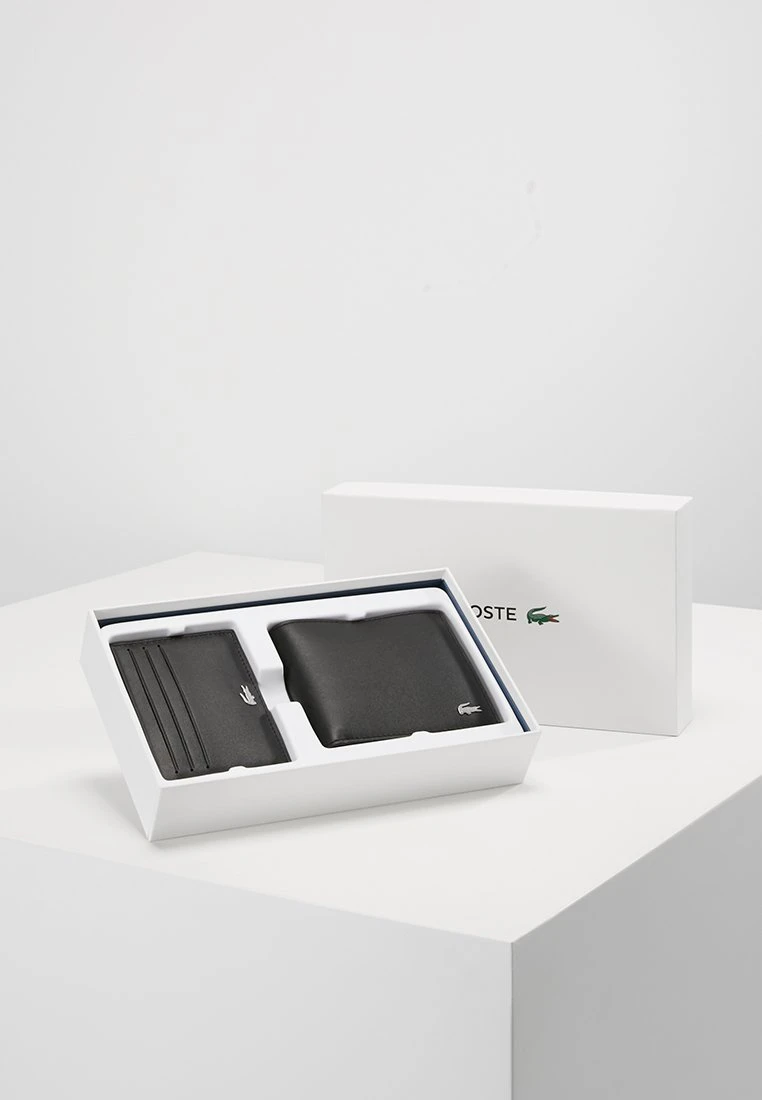 Lacoste Billfold Coin Box Set - Portefeuille - Black