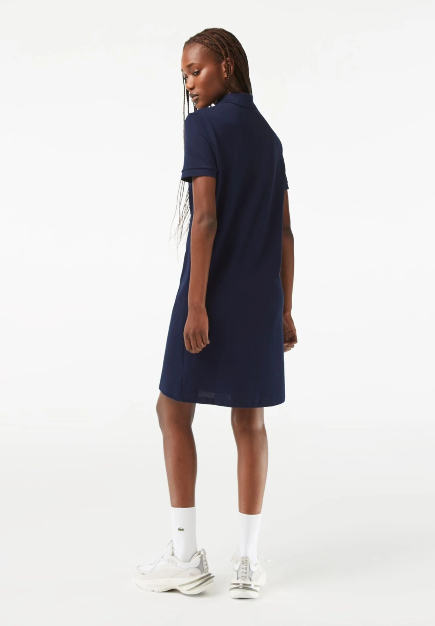 Lacoste Robe En Jersey - Bleu Marine – Image 3