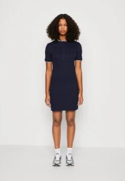 Lacoste Robe En Jersey - Marine