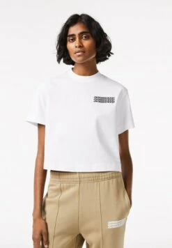 Lacoste Tee - T-Shirt Imprimé - Blanc