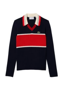 Lacoste Pullover - Bleu Marine Orange Blanc
