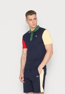 Lacoste Unisex - Polo - Marine/Rouge/Jaune/Vert