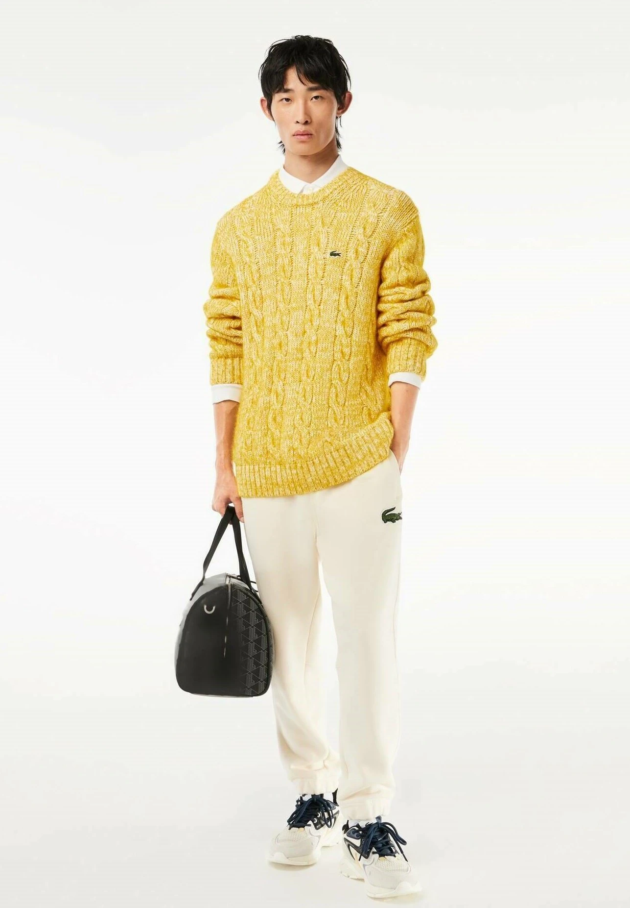 Lacoste Pullover - Blanc Jaune