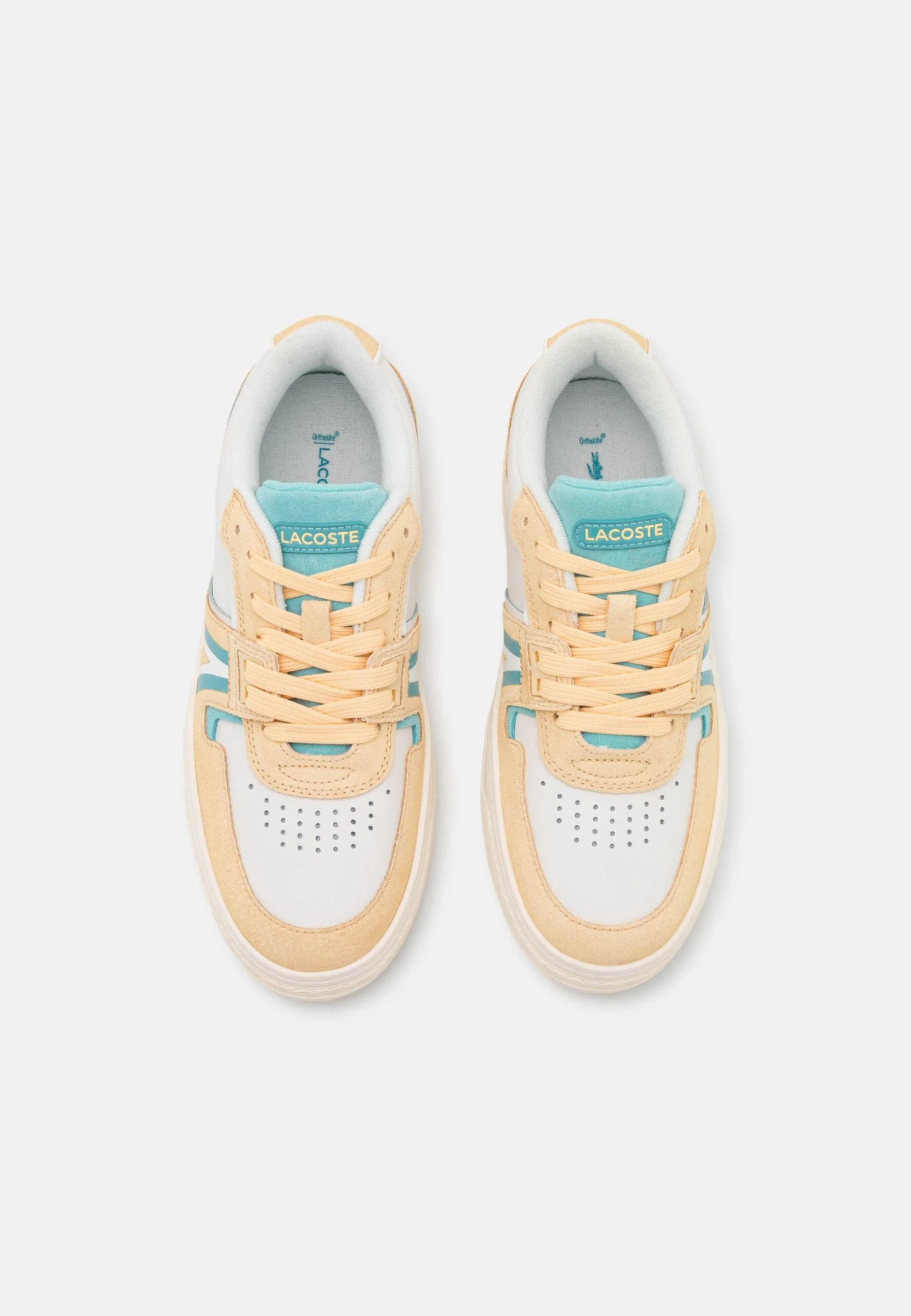 Lacoste Baskets Basses - Yellow/Off White – Image 6