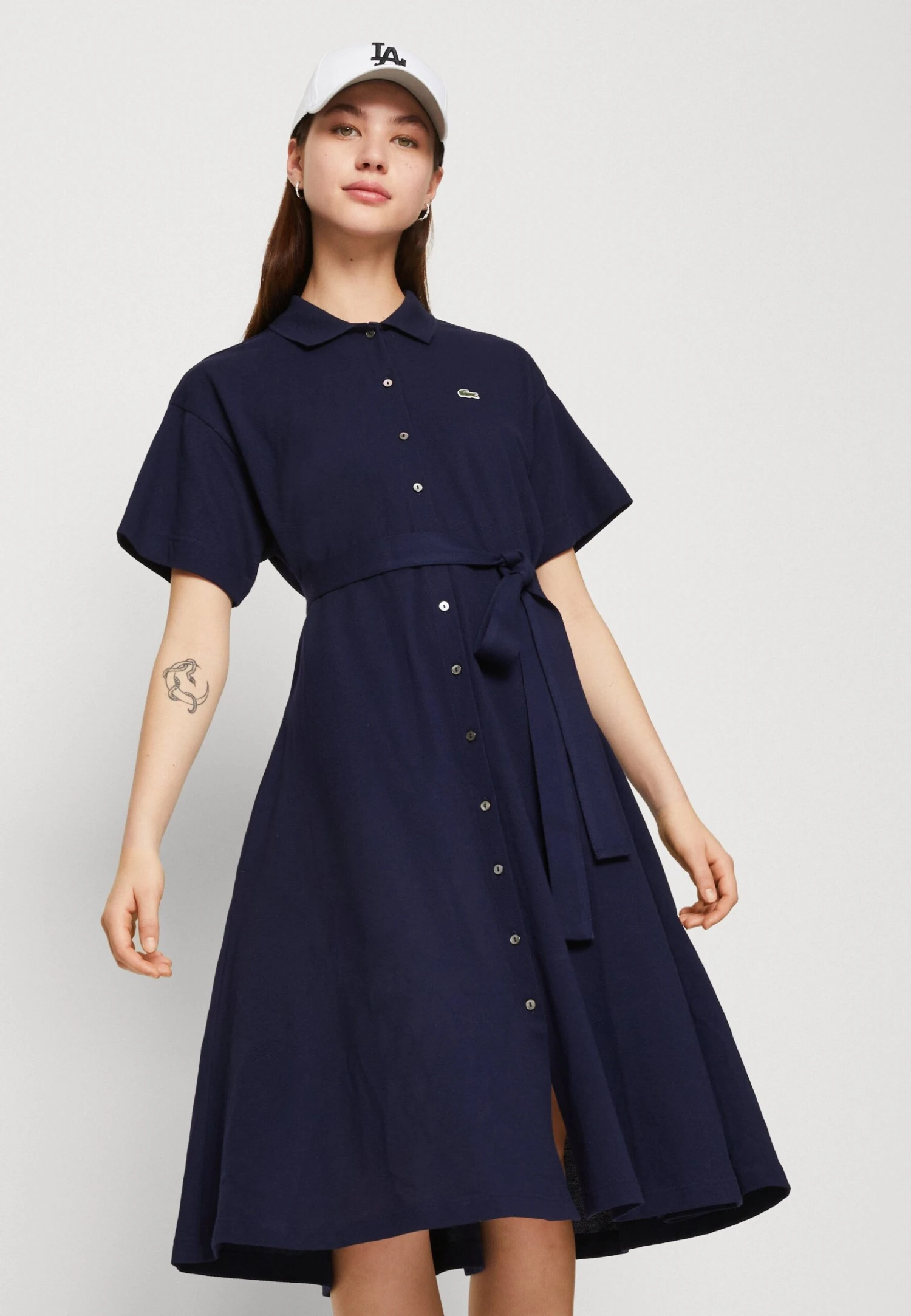 Lacoste Robe Chemise - Navy Blue – Image 4