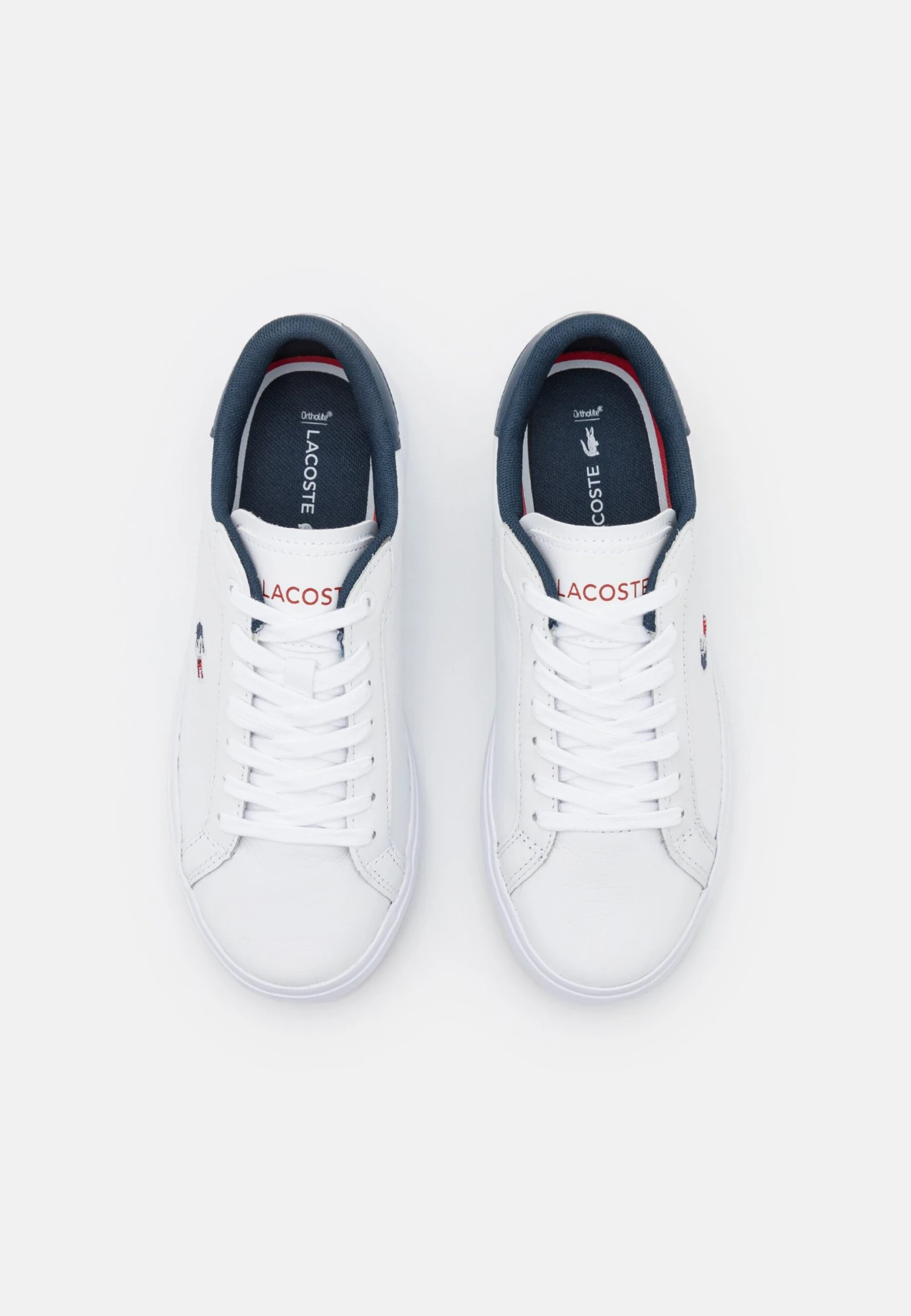 Lacoste Powercourt - Baskets Basses - White/Navy/Red – Image 6