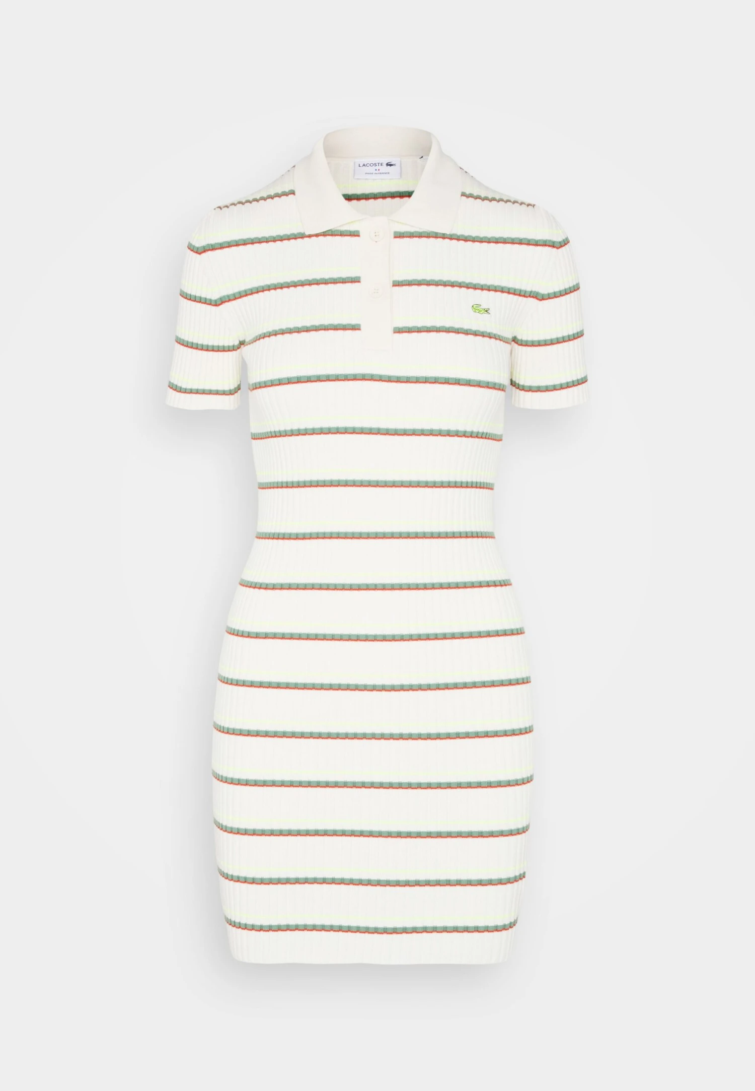 Lacoste Knitted Polo Mini Dress - Robe Pull - Lapland/Flour-Multicolore – Image 5
