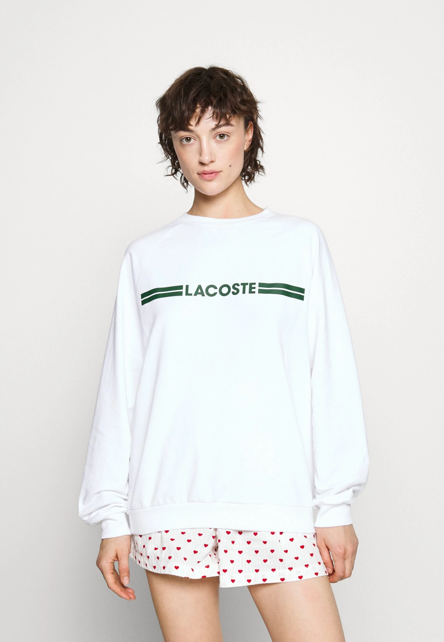 Lacoste Haut De Pyjama - White/Green