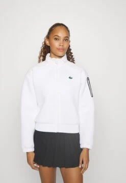 Lacoste Sport Cropped Jacket Active - Sweat Zippé - Flour