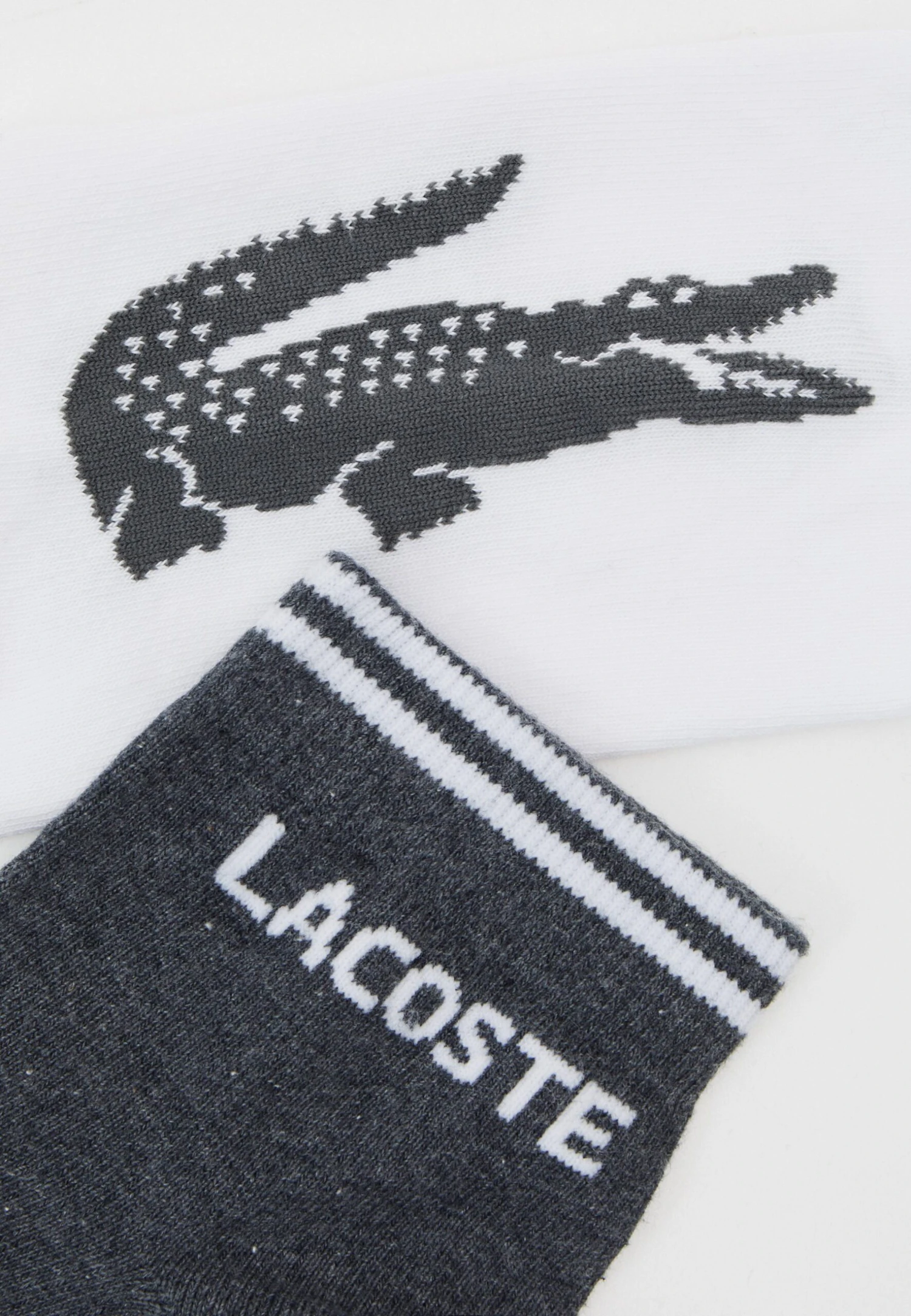 Lacoste Sport Ankle Sock 2 Pack Unisex - Chaussettes De Sport - Pitch Chine/White – Image 2