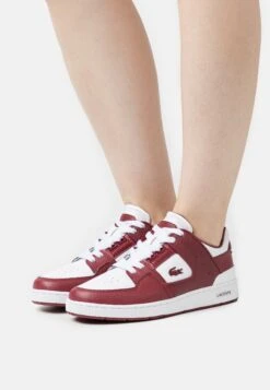 Lacoste Court Cage - Baskets Basses - White/Burgundy