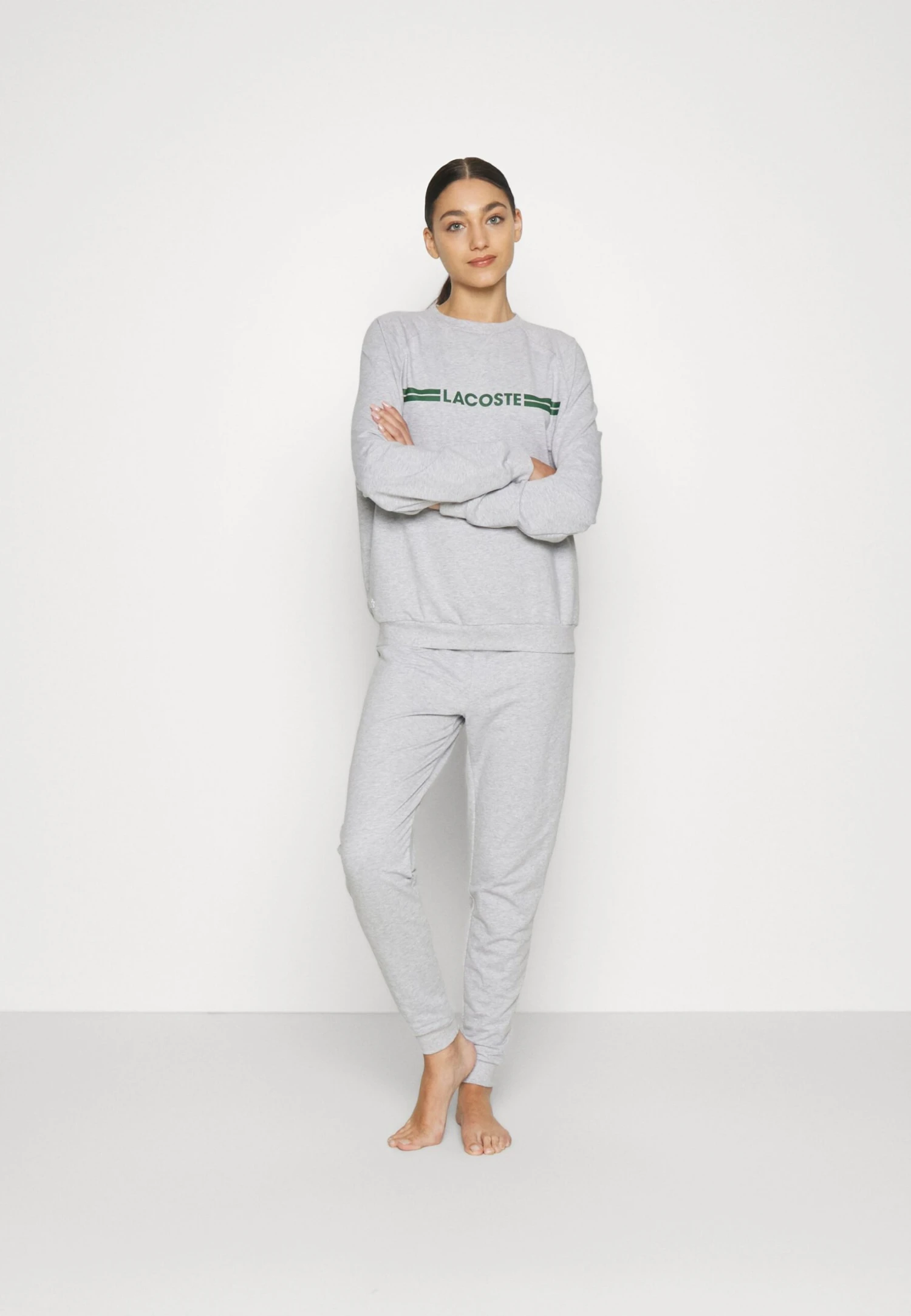 Lacoste Haut De Pyjama - Silver Chine/Green – Image 2