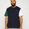 Lacoste Unisex - T-Shirt Basique - Marine/Vert-Farine